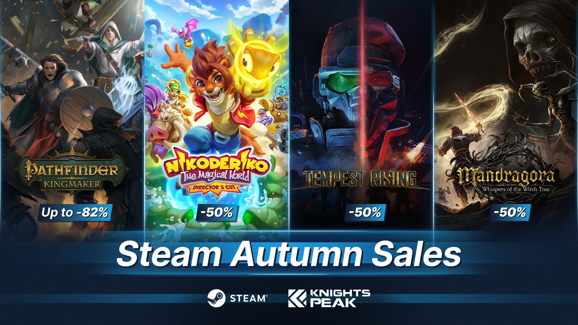 The Steam Autumn Sale is now live! For a limited time, grab up to 82% off Knight...